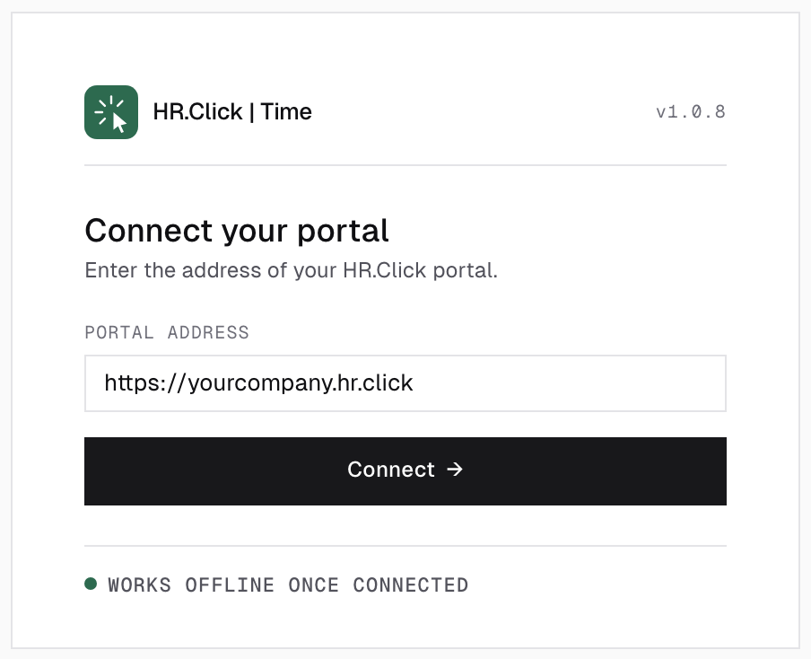 Setup tab