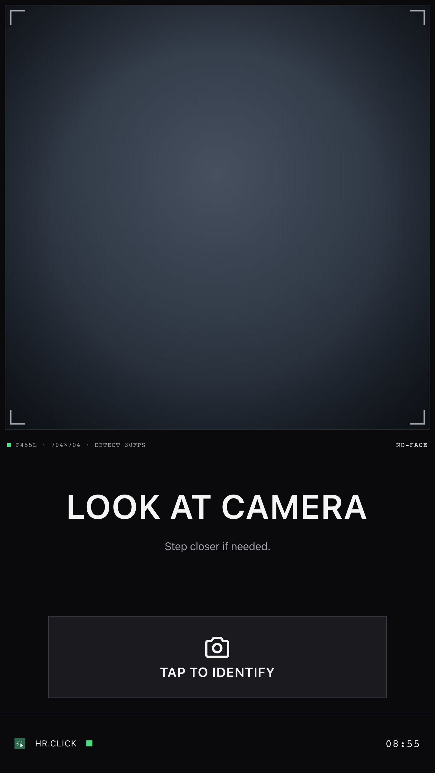 HR.Click terminal idle screen