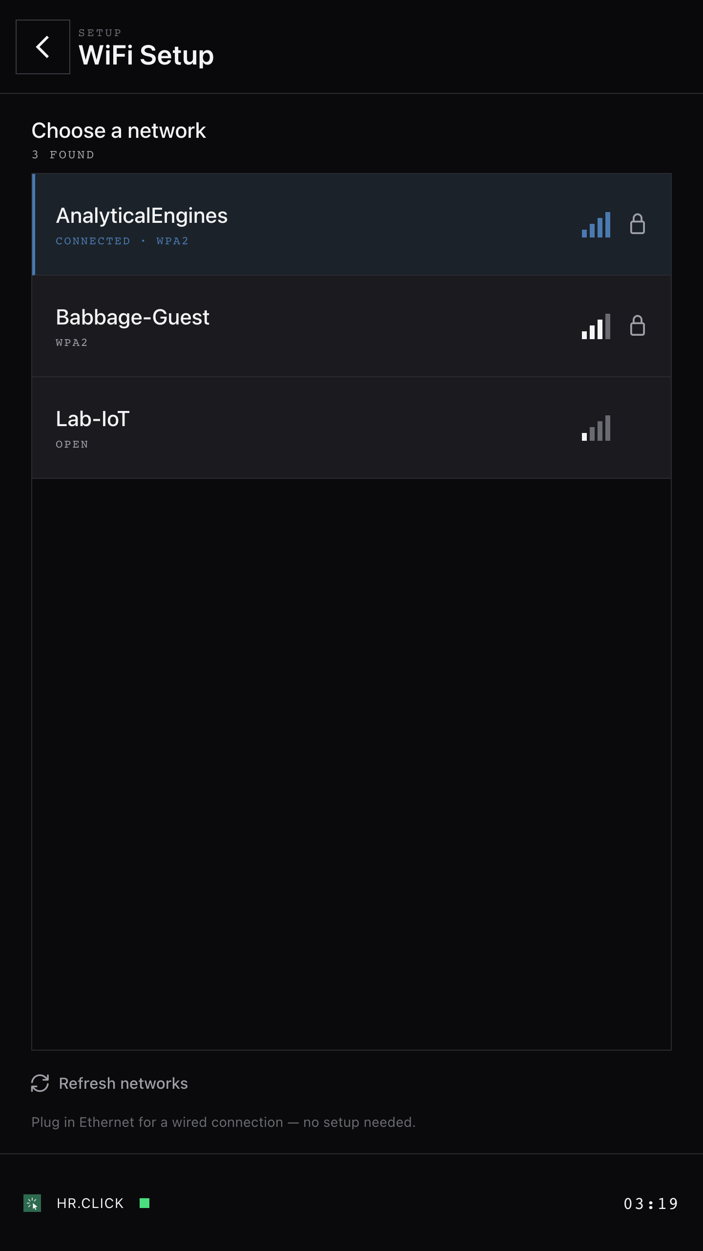 Wi-Fi setup